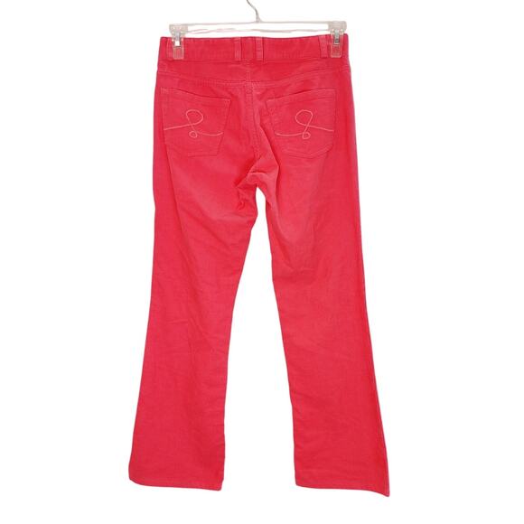 Lilly Pulitzer Corduroy Pants Main Line Fit Mid Rise Coral Pink Womens Size 4 - Picture 2 of 7